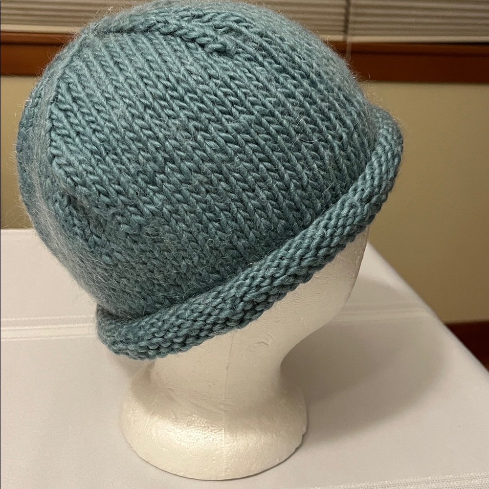 Cozy Blue Knit Beanie Hat